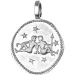 Silberne NKlaus Zwillinge-Anhänger mit Sternzeichen-Motiv aus Silber für Herren 