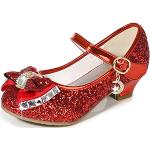 Rote Kostüm Schuhe mit Glitzer rutschfest für Kinder Größe 30 