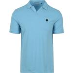 Blaue Unifarbene Kurzärmelige No Excess Kurzarm-Poloshirts für Herren Größe 3 XL 
