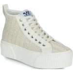 Weiße No Name High Top Sneaker & Sneaker Boots aus Leder für Damen Größe 40 mit Absatzhöhe 5cm bis 7cm 