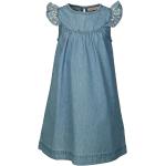 Reduzierte Hellblaue Kurzärmelige NOA NOA Kinderjeanskleider aus Baumwolle für Mädchen Größe 104 für den für den Sommer 