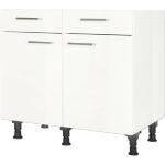 Weiße Moderne Nobilia Küchenunterschränke mit Schubladen mit Schublade Breite 50-100cm, Höhe 50-100cm, Tiefe 50-100cm 