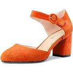 Orange Sexy High Heels & Stiletto-Pumps aus Veloursleder rutschfest für Damen Größe 38 