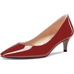 Burgundfarbene Sexy High Heels & Stiletto-Pumps ohne Verschluss rutschfest für Damen Größe 39 