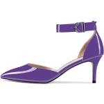Violette Lack-Optik Sexy High Heels & Stiletto-Pumps aus Lackleder rutschfest für Damen Größe 35 mit Absatzhöhe 5cm bis 7cm 