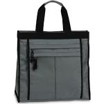 Graue Einkaufstaschen & Shopping Bags mit Reißverschluss aus Polyester schmutzabweisend für Damen 