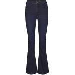 Reduzierte Dunkelblaue Vintage Noisy May Jeans-Schlaghosen aus Denim für Damen Weite 32 