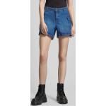 Blaue Noisy May Emoji Jeans-Shorts aus Baumwolle für Damen Größe S für den für den Sommer 