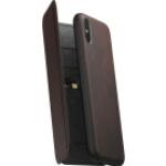 Nomad Tri-Folio Leather Rugged Rustic Brown iPhone Xs Max