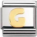Nomination Composable Classic Buchstaben Edelstahl und 18K-Gold (G) 030101