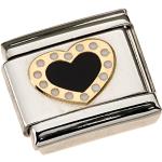 Nomination Damen-Charm COMPOSABLE Love Herz 18K Gold Edelstahl teilvergoldet Emaille - 030283/02