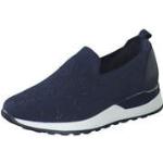 Reduzierte Blaue Slip-on Sneaker ohne Verschluss aus Textil für Damen Größe 42 