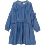 Dunkelblaue Noppies Kinderjeanskleider mit Rüschen für Mädchen Größe 128 