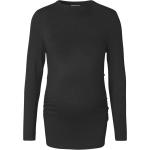 Schwarze Langärmelige Stillkleider mit Reißverschluss aus Viskose für Damen Größe XS 