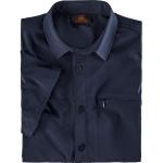 Reduzierte Marineblaue Sportliche Kurzärmelige NordCap Mode Kentkragen Hemden mit Kent-Kragen für Herren Größe M 