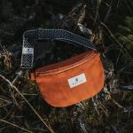 Orange Nordlicht Vegane Nachhaltige Herrenbauchtaschen & Herrenhüfttaschen mit Reißverschluss klein 