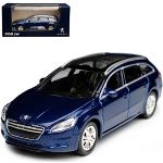 Blaue Norev Peugeot CTS Sport Wagon Modellautos & Spielzeugautos aus Metall 