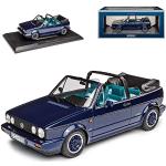 Blaue Norev Volkswagen / VW Golf Mk1 Spielzeug Cabrios aus Metall 
