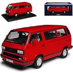 Rote Norev Volkswagen / VW Transport & Verkehr Spielzeug Busse aus Metall 