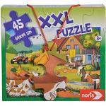 Noris 606031565 XXL Riesenpuzzle, Urlaub auf dem Bauernhof - mit 45 Teilen (Gesamtgröße: 64 x 44 cm) - für Kinder ab 3 Jahren