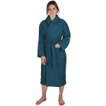Marineblaue Damenbademäntel & Damensaunamäntel aus Frottee Größe 6 XL für den für den Winter 