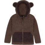 Dunkelbraune Teddyjacken für Kinder & Teddy Fleece Jacken für Kinder aus Fleece für Mädchen 