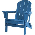 Blaue Normani Adirondack Chairs aus Polyrattan mit Armlehne Breite 50-100cm, Höhe 50-100cm, Tiefe 50-100cm 