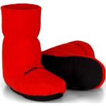 Rote Unifarbene Normani Plüsch Hausschuhe aus Fleece für Herren Größe 45 für den für den Winter 