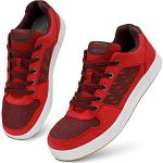 Rote Normani Vegane Low Sneaker mit Schnürsenkel aus Kunstleder leicht für Herren Größe 48 für den für den Sommer 