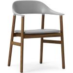 Graue Rustikale Normann Copenhagen Designer Stühle mit Kopenhagen-Motiv aus Leder gepolstert 