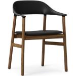Schwarze Rustikale Normann Copenhagen Designer Stühle mit Kopenhagen-Motiv aus Leder gepolstert 