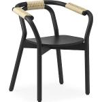 Schwarze Skandinavische Normann Copenhagen Knot Designer Stühle aus Eschenholz Breite 0-50cm, Höhe 0-50cm, Tiefe 0-50cm 