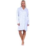 Normann Nachthemd »Edles Damen Nachthemd langarm zum durchknöpfen in Single Jersey Qualität - 212 213 90 352«, blau