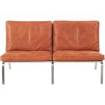 Braune Vintage Zweisitzer-Sofas aus Leder Breite 100-150cm, Höhe 100-150cm, Tiefe 50-100cm 2 Personen 