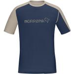 Blaue Norrona falketind T-Shirts aus Merino-Wolle für Herren Größe XL 