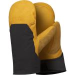Gelbe Norrona lofoten Gore Tex Herrenfäustlinge & Herrenfausthandschuhe mit Berg-Motiv mit Klettverschluss aus Softshell Größe M für den für den Herbst 