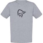 Norrona - T-Shirt aus Bio-Baumwolle - /29 Cotton Viking T-Shirt M Grey Melange/Caviar für Herren aus Baumwolle - Größe L - Grau