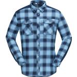 Indigofarbene Norrona svalbard Bio Outdoor-Hemden aus Flanell für Herren Größe S für den für den Herbst 