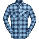 Indigofarbene Norrona svalbard Bio Outdoor-Hemden aus Flanell für Herren Größe XS für den für den Herbst 