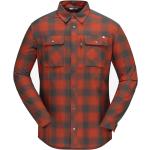 Rote Norrona svalbard Bio Outdoor-Hemden mit Reißverschluss aus Flanell für Herren Größe M für den für den Sommer 