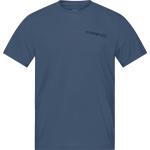 Indigofarbene Vintage Norrona T-Shirts für Herren Größe L 
