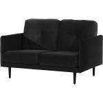 Schwarze Norrwood Zweisitzer-Sofas aus Samt Breite 100-150cm, Höhe 50-100cm, Tiefe 50-100cm 2 Personen 
