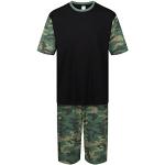 Reduzierte Schwarze Camouflage Pyjamas kurz für Herren Größe XL 