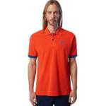 Reduzierte Orange Bestickte North Sails Bio Herrenpoloshirts & Herrenpolohemden aus Baumwolle Größe XXL 