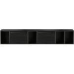 Schwarze Northern Sideboards Schiebetüren lackiert aus Eiche Breite 150-200cm 