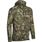 Olivgrüne Camouflage Langärmelige Northern Hunting Herrenlongsleeves & Herrenlangarmshirts aus Polyester mit Kapuze Größe 3 XL 