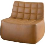 Reduzierte Braune Lounge Sessel aus Leder Breite 50-100cm, Höhe 50-100cm, Tiefe 50-100cm 