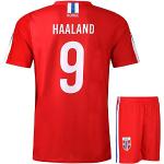 Norwegen Trikot Set Haaland - Kinder und Erwachsene - Jungen - Fußball Trikot - Fussball Geschenke - Sport t Shirt - Sportbekleidung - Größe 116