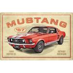Rote Nostalgic Art Ford Mustang Blechschilder 