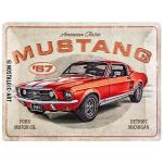 Reduzierte Retro Nostalgic Art Ford Mustang Blechschilder DIN A3 aus Metall 